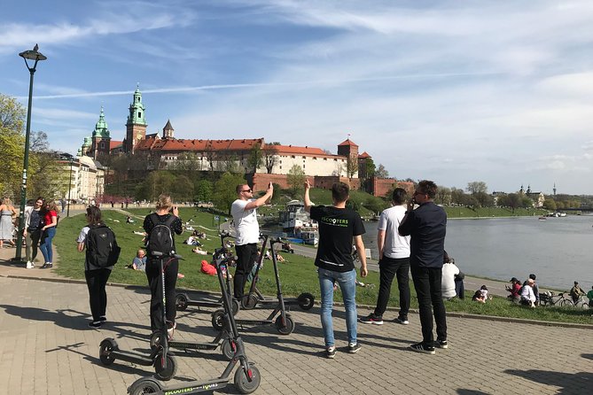 Electric Scooter Tours Kraków - Wawel Castle from the Vistula viewpoint