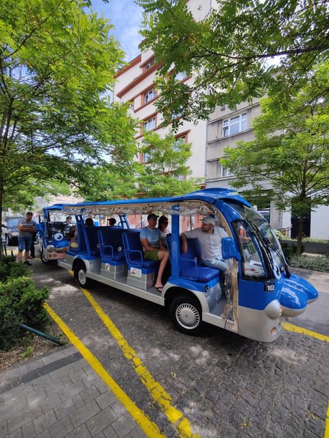 Gdansk: City Sightseeing Tour Eco Electric Buggy Golf Cart ! - The Railway Station, mills, and market streets