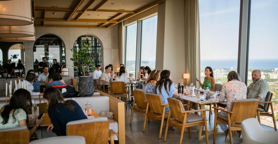 Gdańsk: Spanish Cuisine and City Views From the Top Floor - Cava, wine, and extra spending