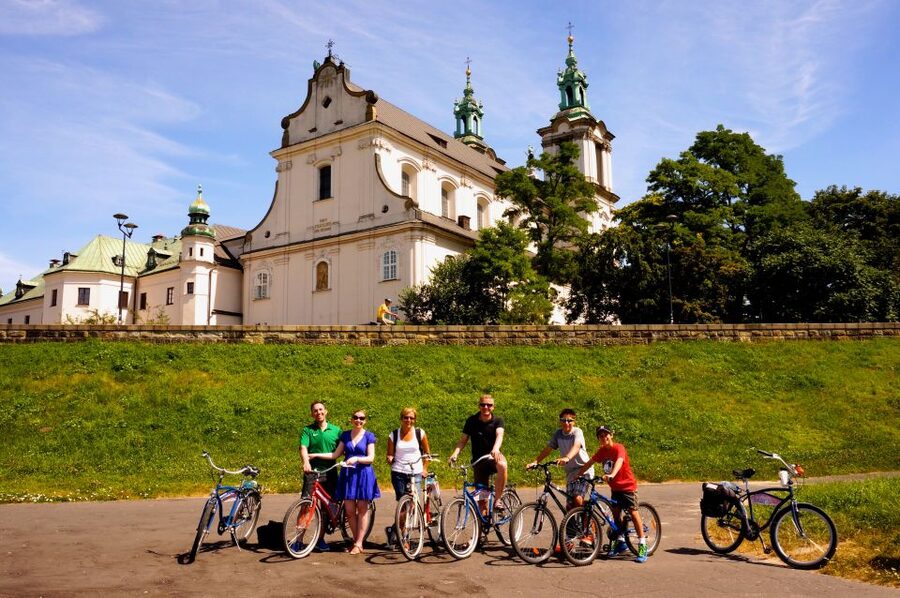 Krakow: Bike Tour of the Old Town, Kazimierz, and the Ghetto - Starting beneath Adam Mickiewicz