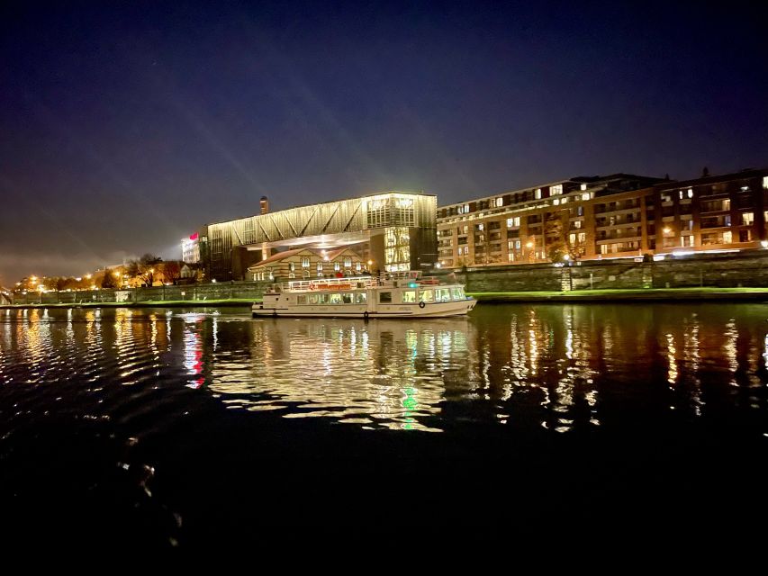 Krakow: Evening Cruise with a Glass of Wine - Upstream views: the Norbertine convent and Pope John Paul II