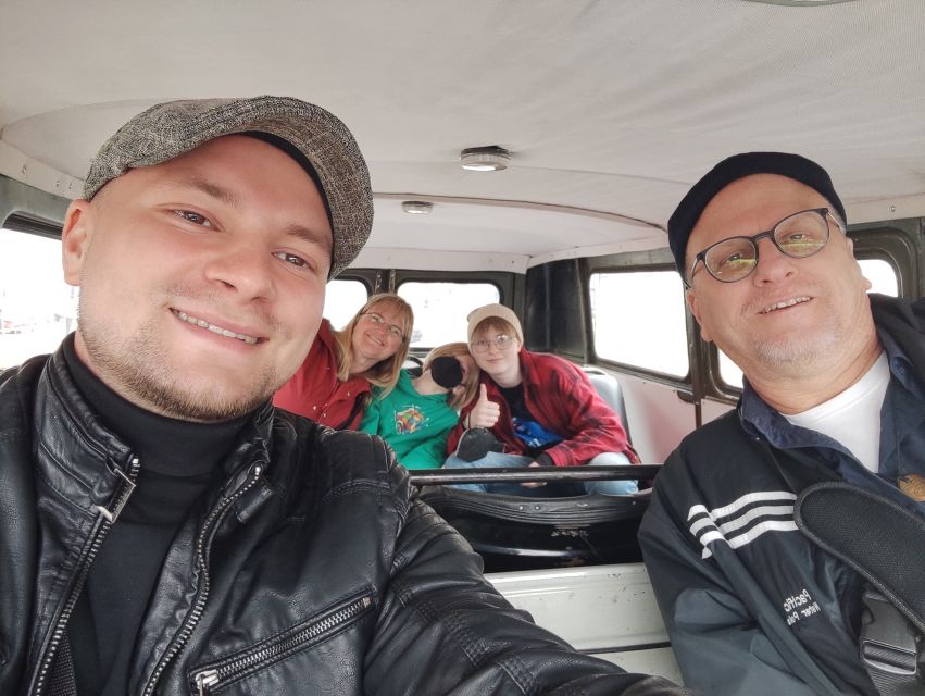 Krakow: Guided Tour to Nowa Huta on Commie Retro Van - At the former steelworks gates
