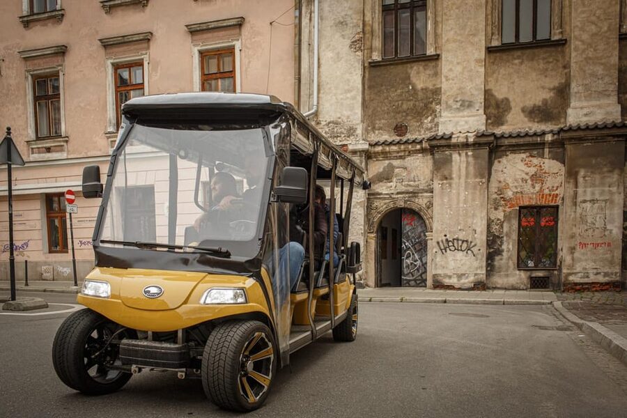 Krakow: Old Town City Sightseeing Tour Eco Buggy Golf Cart - From Planty to the former city walls