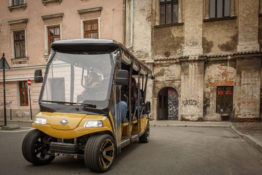 Krakow: Regular Extended City Sightseeing Tour By Golf Cart - Starting with Planty, the city walls, and the Barbican