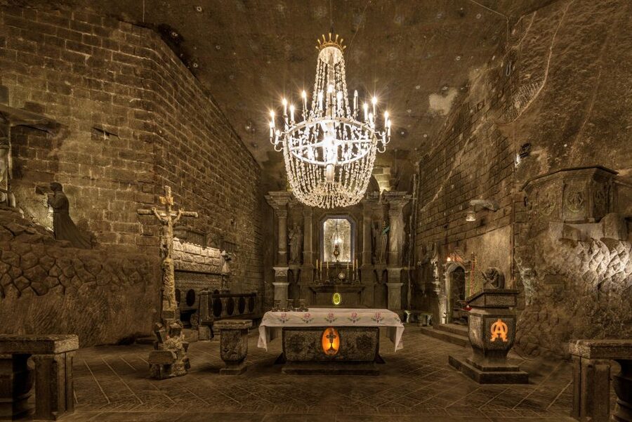 Krakow: Schindler's Factory, Jewish Ghetto & Salt Mine Tour - St. Kinga’s Church below the ground