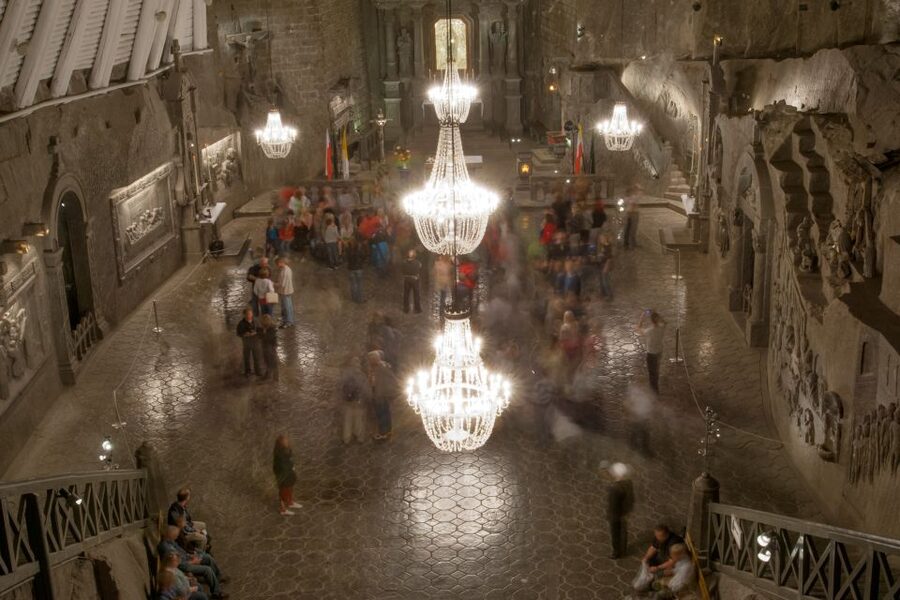 Krakow: Wieliczka Salt Mine Tour with Private Transfers - Walking into the salt corridors