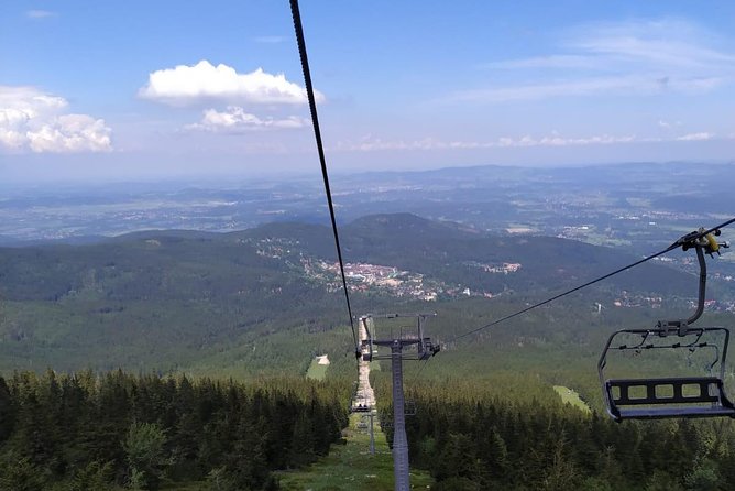 Polish Sudety Mountains - Riding the chairlift to 1,322-meter Kopa