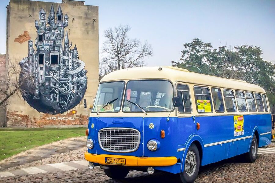 Warsaw: 2.5-Hour Dark Side - Praga District by a Retro Bus - Koneser, the former vodka factory