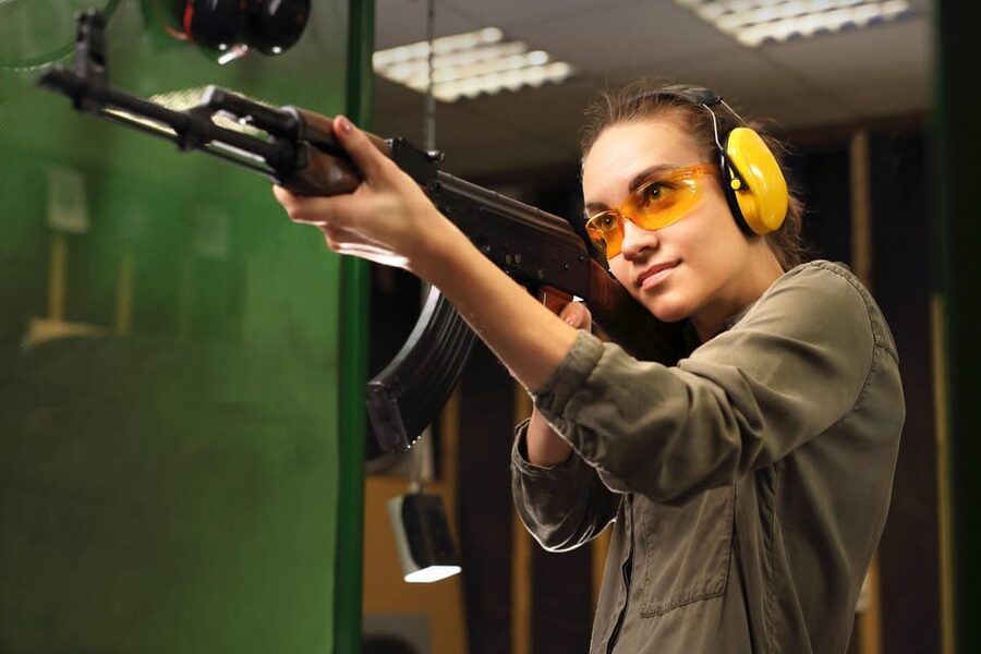 Warsaw: Best Indoor Shooting Range Experience - Choosing between a Glock, Kalashnikov, and shotgun
