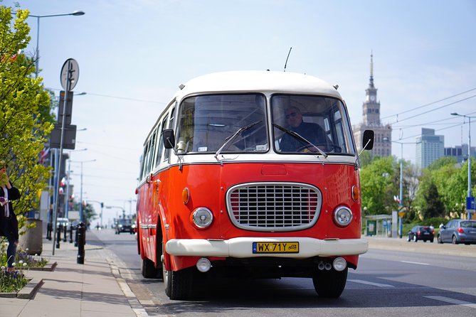Warsaw City Sightseeing in a Retro Bus - Lazienki Royal Park and the Palace on the Isle