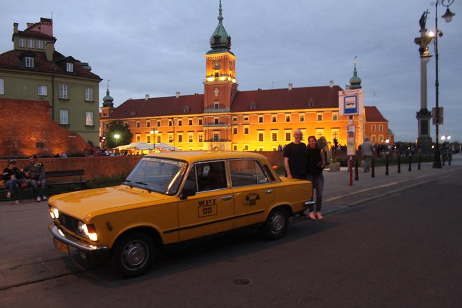 Warsaw Evening Private Tour by Retro Fiat - Old Town after sunset, from the Royal Castle to the market square