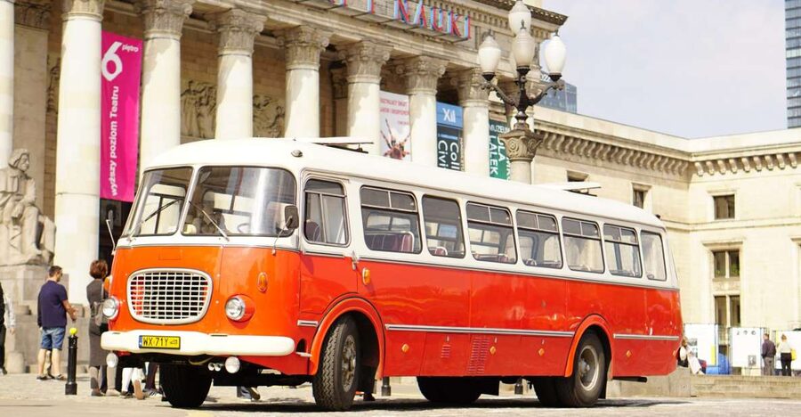 Warsaw: Highlights Guided Retro Bus Tour - Riding the Nysa or Jelcz Cucumber