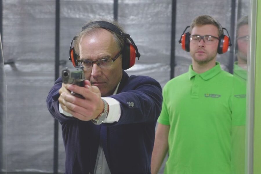 Warsaw: Indoor Shooting Range Experience - Inside the black building opposite the cemetery