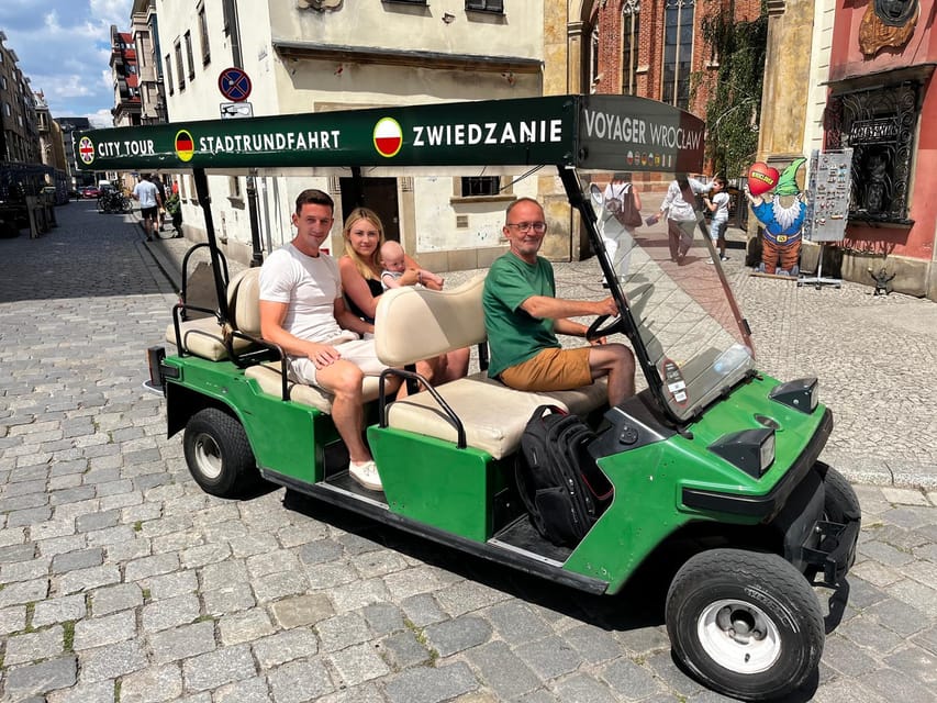 Wroclaw: City Tour Sightseeing By Golf Cart Shared Or Privat - How much time do you get at the stops?