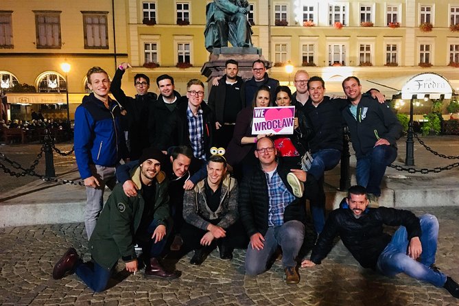 Wroclaw Pub Crawl - Walking through the Market Square and hunting dwarfs